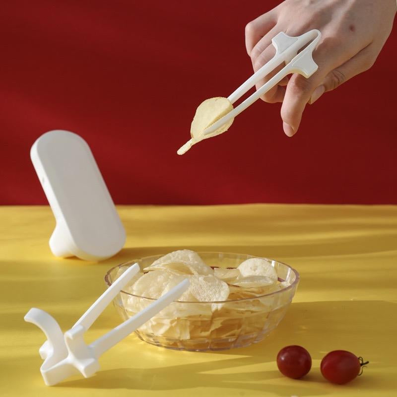 Finger Chopsticks for Snacking, Multicolor Reusable Gamer Chopsticks, Snack Tongs, Chip Grabber for the Ultimate Gaming Experience, Perfect Snack Chopsticks Cutlery Tableware Plastic Utensils Utility