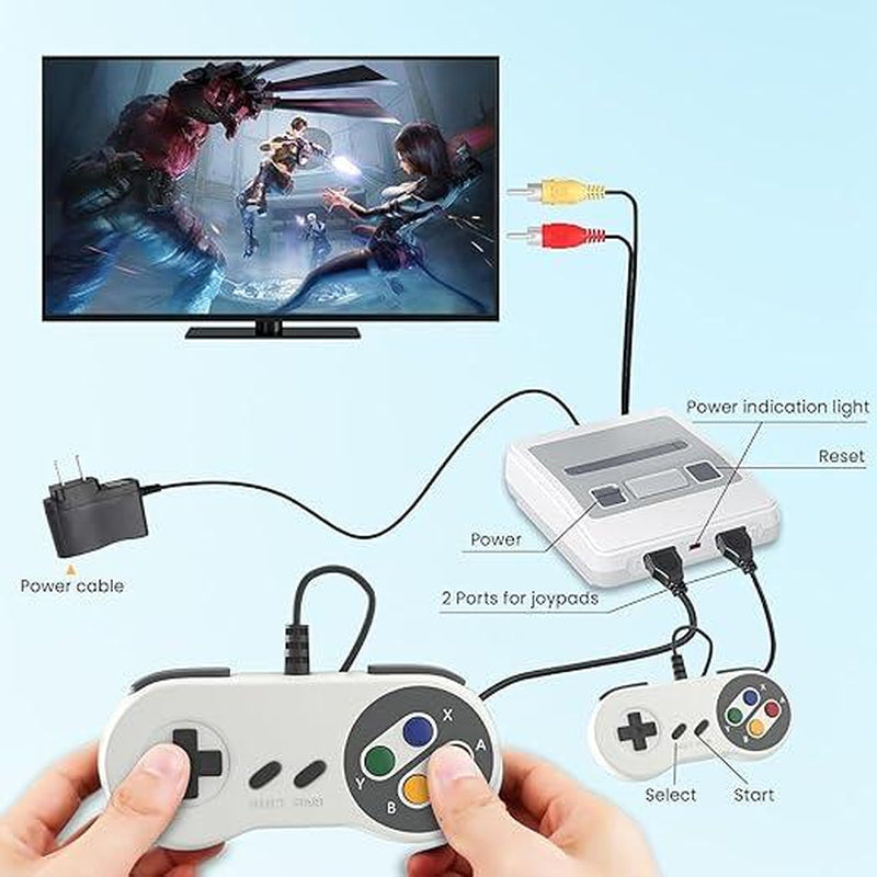 Retro Classic 620 Game Console, Retro Game Console, Classic, Retro, Adult Mini Game Console with 2 Controllers, TV AV Connector, Easter, Birthday Gift Gaming Set Gaming Items Game Stick